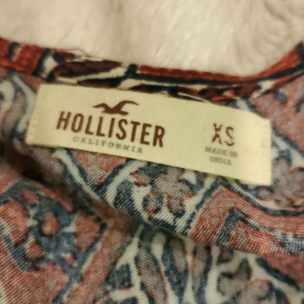 Hollister Burgundy Romper S F2170. - Picture 5 of 6